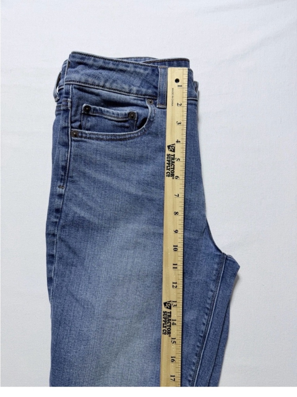 American Eagle Jeans Womens 12 Blue High Rise Artist Flare Stretch Hippie - Picture 9 of 10